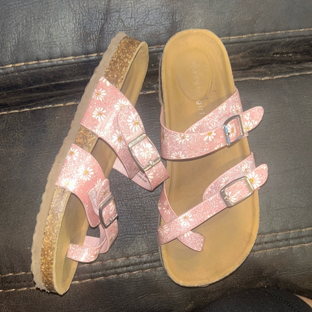 Glitter pink Daisy sandals